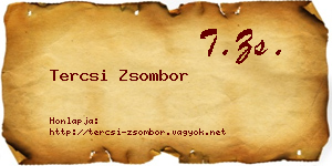 Tercsi Zsombor névjegykártya