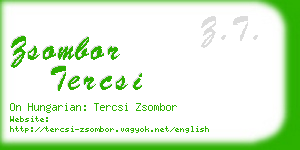 zsombor tercsi business card